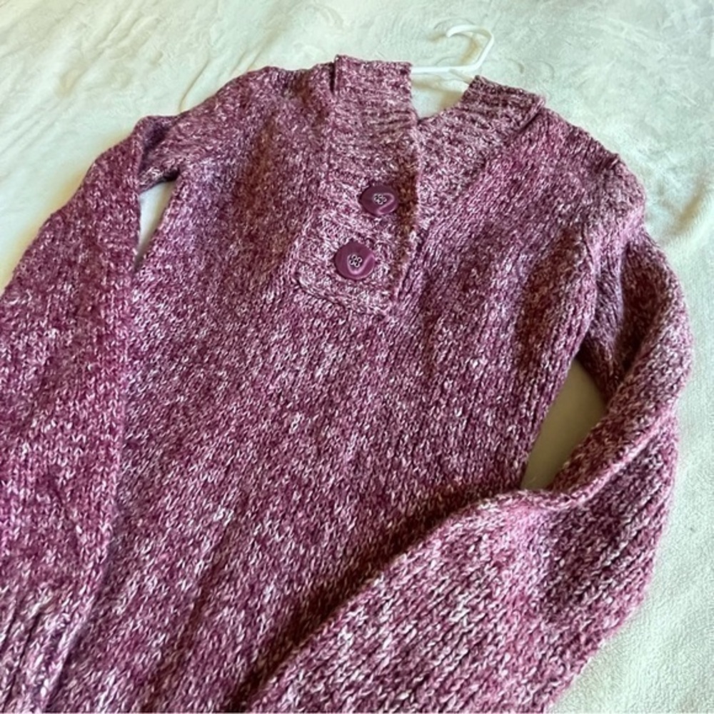 Wet Seal Women’s Button Burgundy Knit Pullover